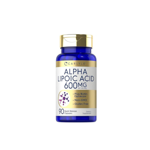 Carlyle Alpha Lipoic Acid 600mg | Plus Biotin Optimizer | 90 Capsules | Non-GMO & Gluten Free Supplement