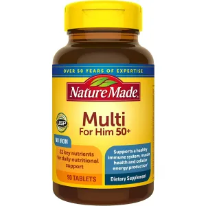 Nature Made Multi for Him 50+ Dietary Supplement Tablets 90 ea