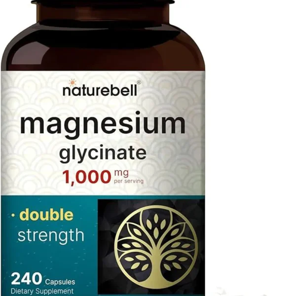 NatureBell Magnesium Glycinate Supplement 1,000mg | 500mg Per Capsule, 240 Pills