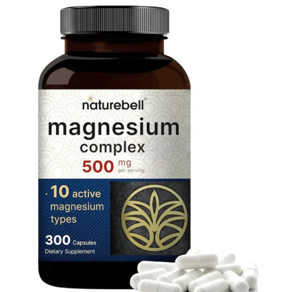 NatureBell Magnesium Complex Supplement 500mg, 300 Capsules
