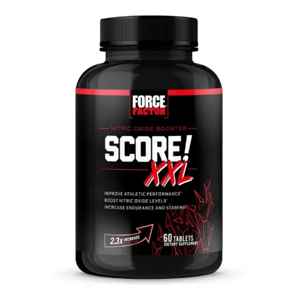 FORCE FACTOR Score! XXL Nitric Oxide Booster Supplement for Men with L-Citrulline, Black Maca, and Tribulus to Improve Athletic Performance 60 Tablets