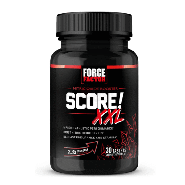 FORCE FACTOR Score! XXL Nitric Oxide Booster Supplement for Men with L-Citrulline, Black Maca, and Tribulus to Improve Athletic Performance 30 Tablets