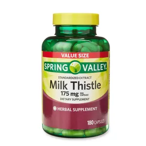 Spring Valley Standardized Milk Thistle 175mg Herbal Supplement Dietary Supplement 180 Capsules