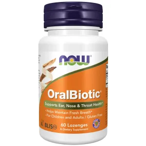 NOW Supplements, OralBiotic™, Developed for Adults & Children, Strain Verified, 60 Lozenges